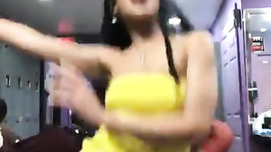 Juicy Big Butt Latina Stripping In The Locker Room