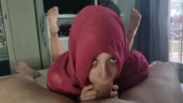 Hijab Blowjob Sank Face And Cum Mouth